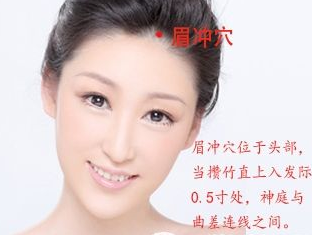 眉冲穴的作用与功效，眉冲的准确位置图片