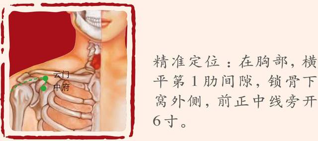 中府穴的作用与功效，中府的准确位置图
