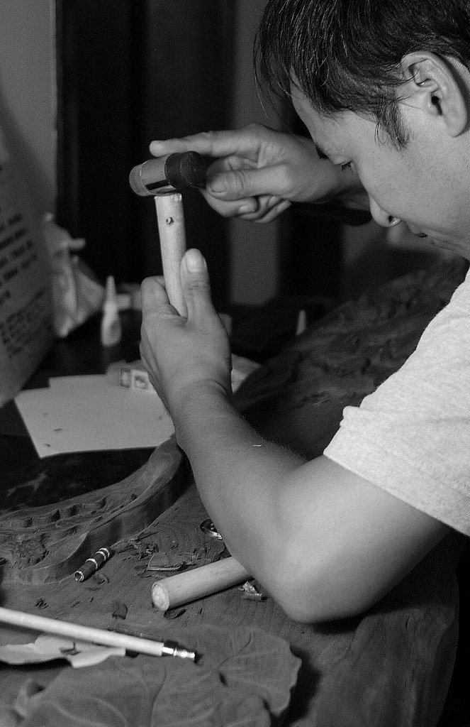 匠人・全手金丝楠茶盘