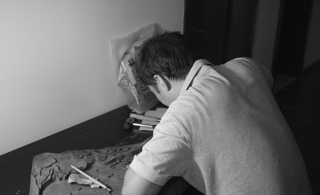 匠人・全手金丝楠茶盘