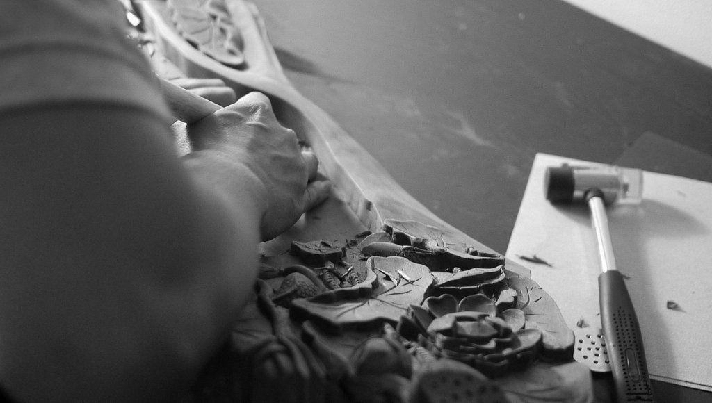 匠人・全手金丝楠茶盘