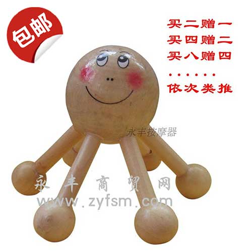 手动头皮按摩器头部按摩爪大小腿部按摩神器按摩工具木按摩器